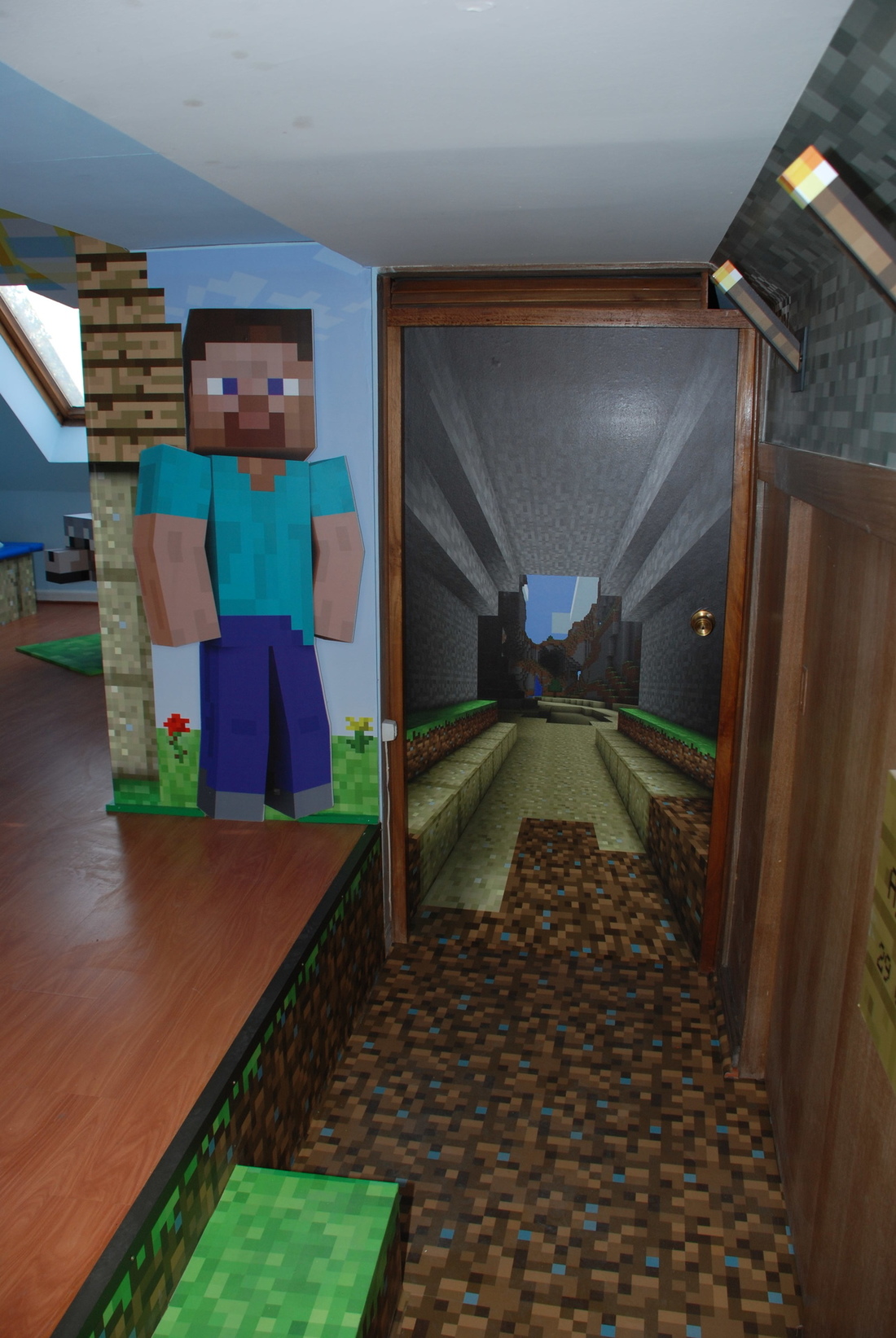 Eventos Minecraft Elaboración sala de juegos Habitación y salida casa