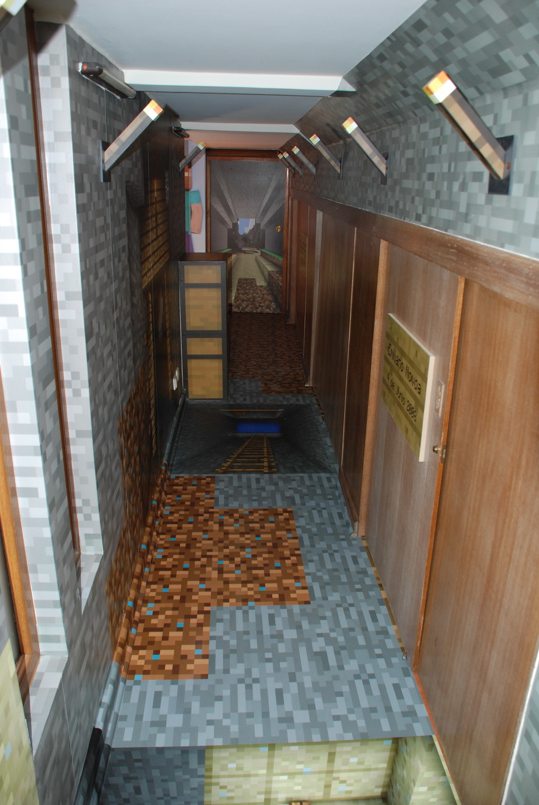 Eventos Minecraft Elaboración sala de juegos pasillo mina
