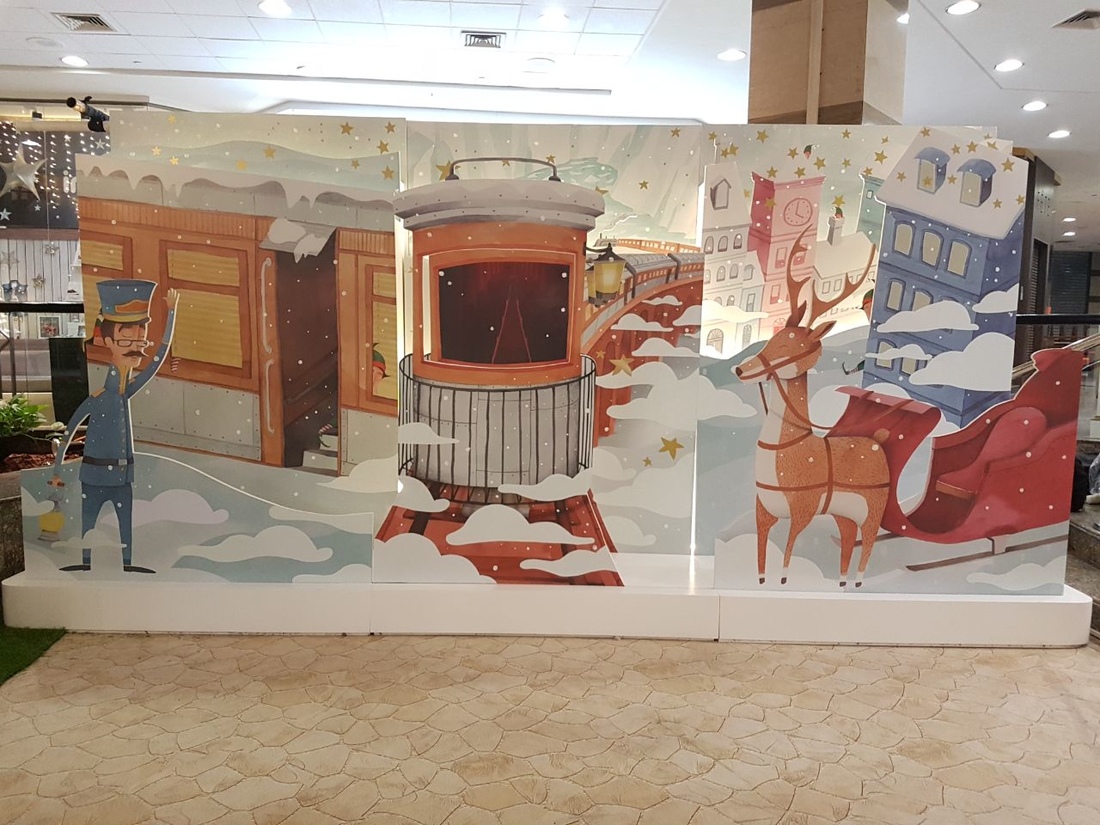 Eventos Navidad Alto las Condes Navidad 2024 Elaboración Tarjeta triptico renos