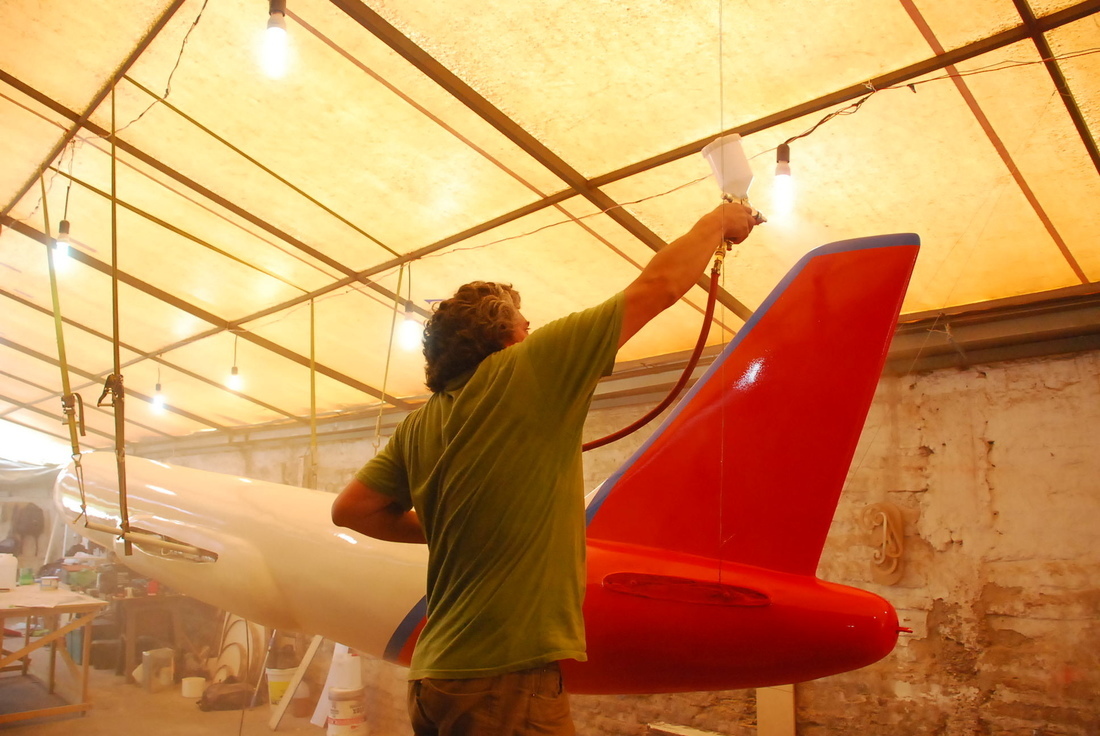 Stand Tam Airlines 2 fase inicial pintura